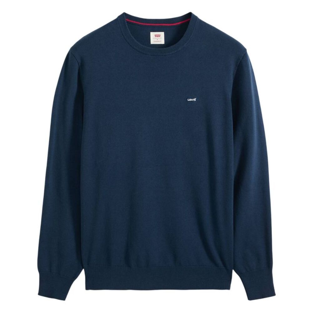 Levis Mens Embroidered Logo Crew Neck Sweater Top / Naval Academy